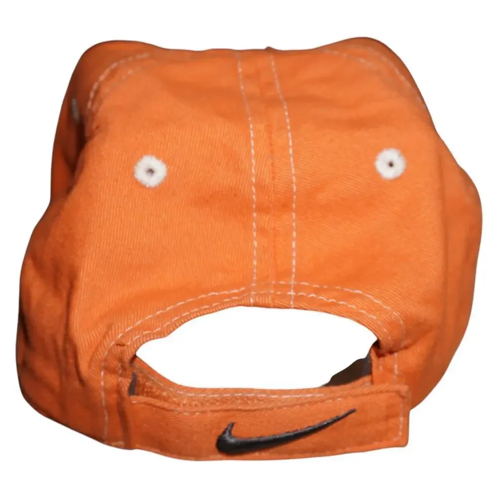 NIKE Kids Two-Tone Baseball Hat Cap Orange Grey Strapback Youth Adjustable